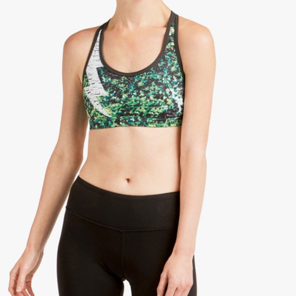 Reebok Hero Racer back green bra size XS